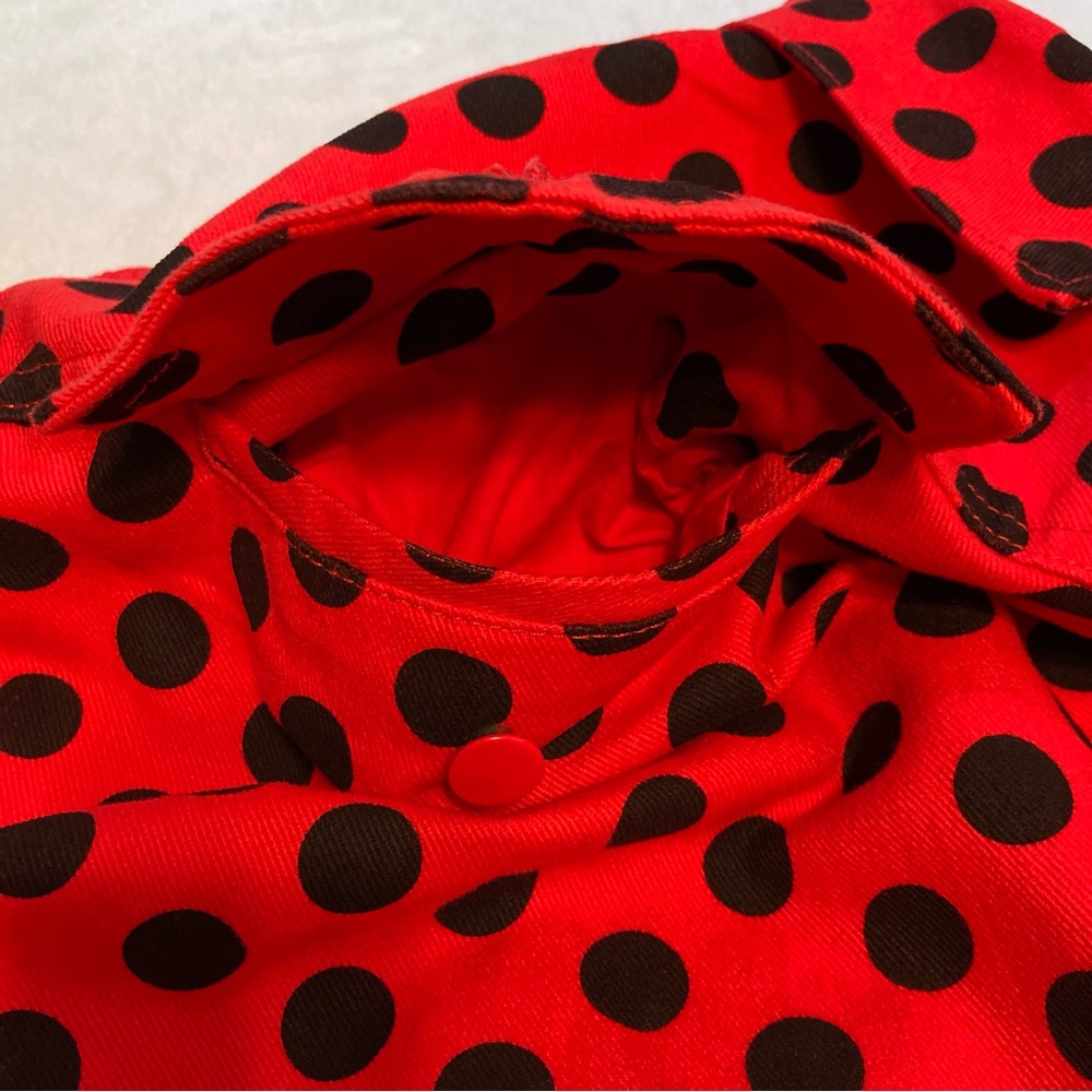 NWT Disney Parks Minnie Mouse Red and Black Jean Style Jacket Women’s - Picture 10 of 14